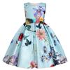 2026 New European & American Retro Floral Princess Dress for Girls - Holiday Party Evening Gown