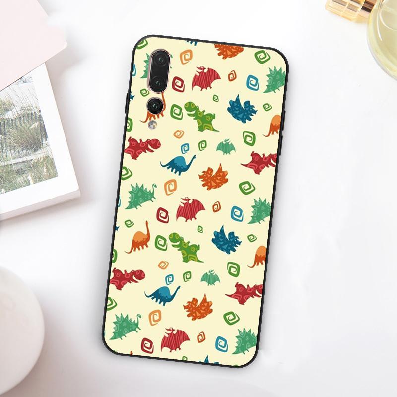 Skeleton Dinosaur Pattern For Huawei Nova Y60 Y70 Y90 Y72 Y73 Y61 Y91 7i 8i 11i 12i 12s 9 10 SE P20 P30 P40 Lite Case