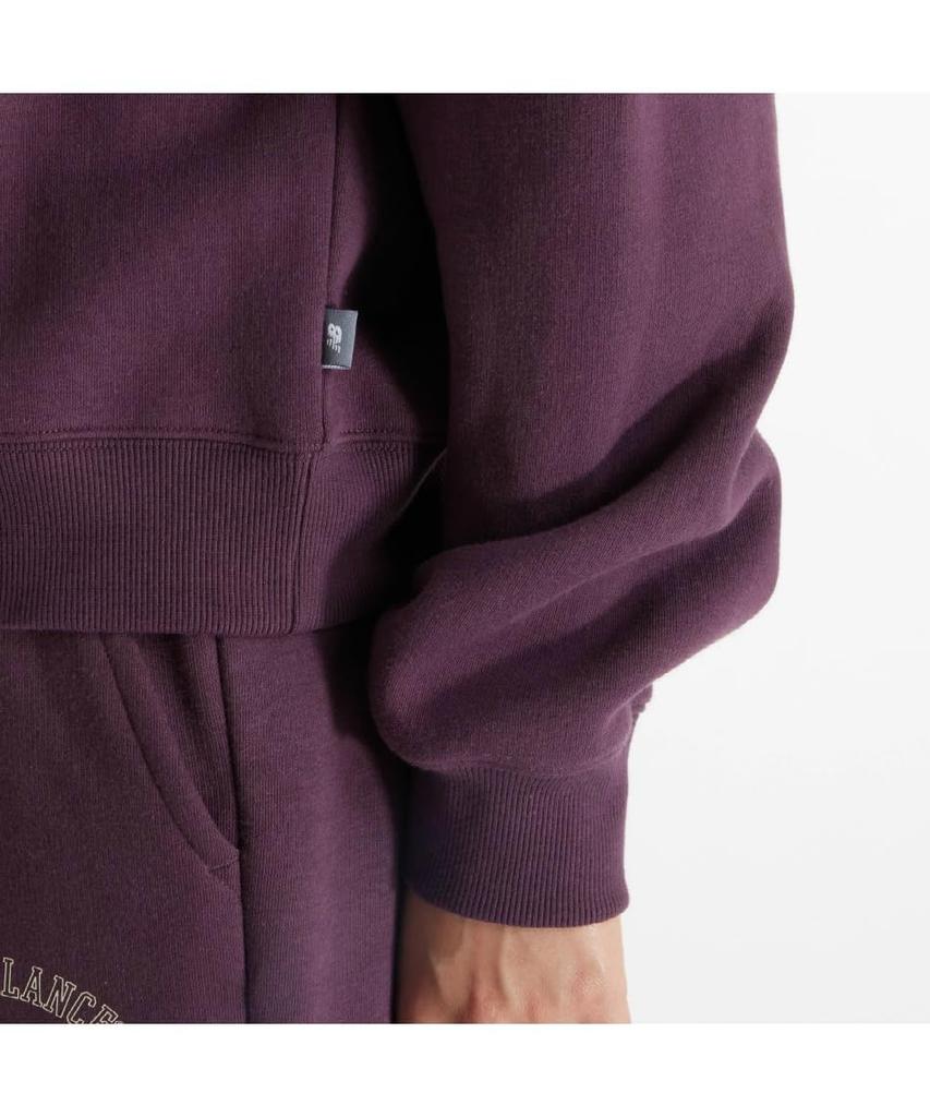 Graphic French Terry Crew PLN [New Balance] Women's (Fleece Lining) (WT43516) (Plum Brown)