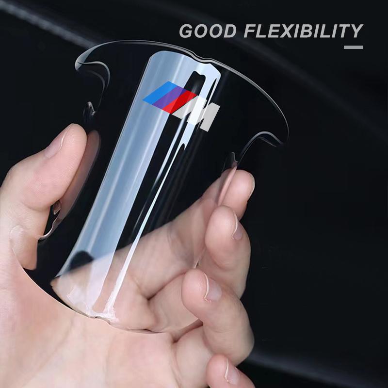 4Pcs M LOGO Car Door Handle Protector Sticker Auto Styling For BMW X7 X3 X4 X5 X6 3 4 5 6 7 Series Z4 M M3 M5 M6 E38 E39 E46 E53 E60 E61 E64 E70