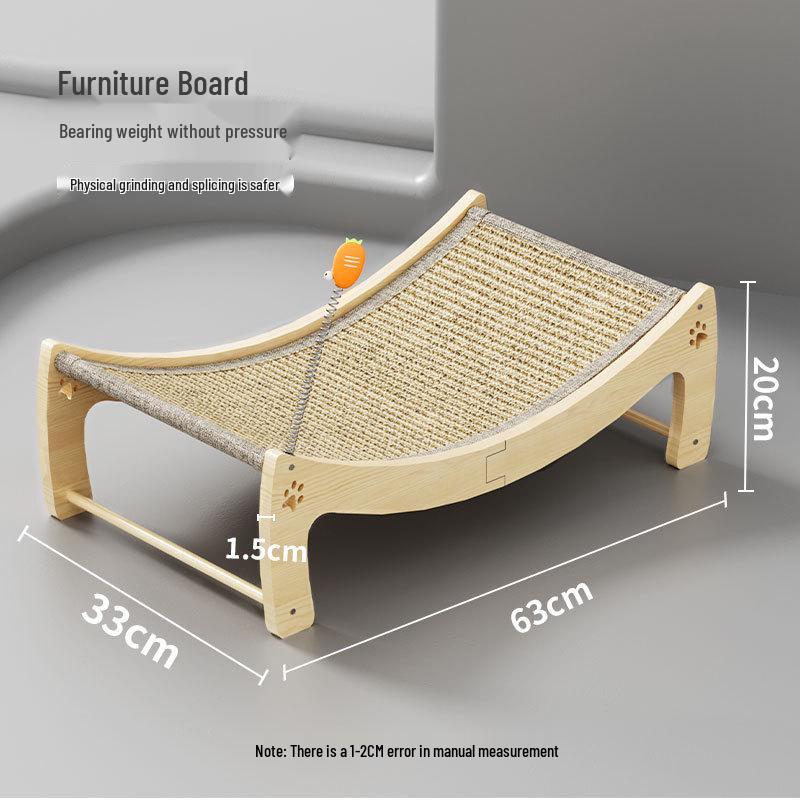 Wear-Resistant Sisal Cat Scratcher & Bed - Large, Durable Anti-Scratch Sofa Protector Pad