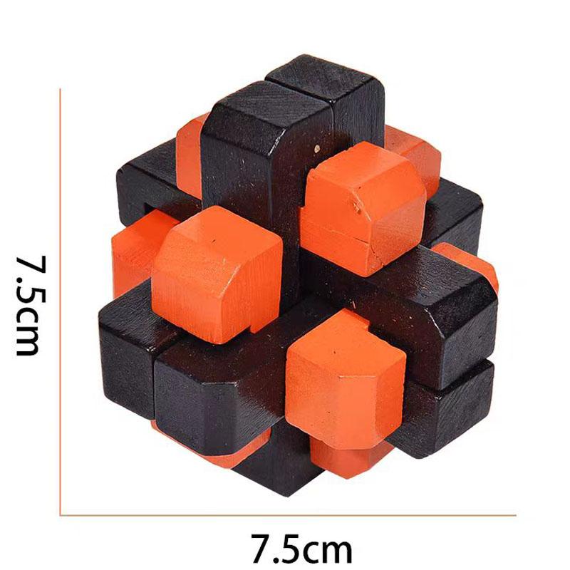 HuiShou Luban Lock Unlock Interlocking Puzzle Rompecabezas IQ Test Wooden Brain Teaser Game For Adults And Kids Educational Toys