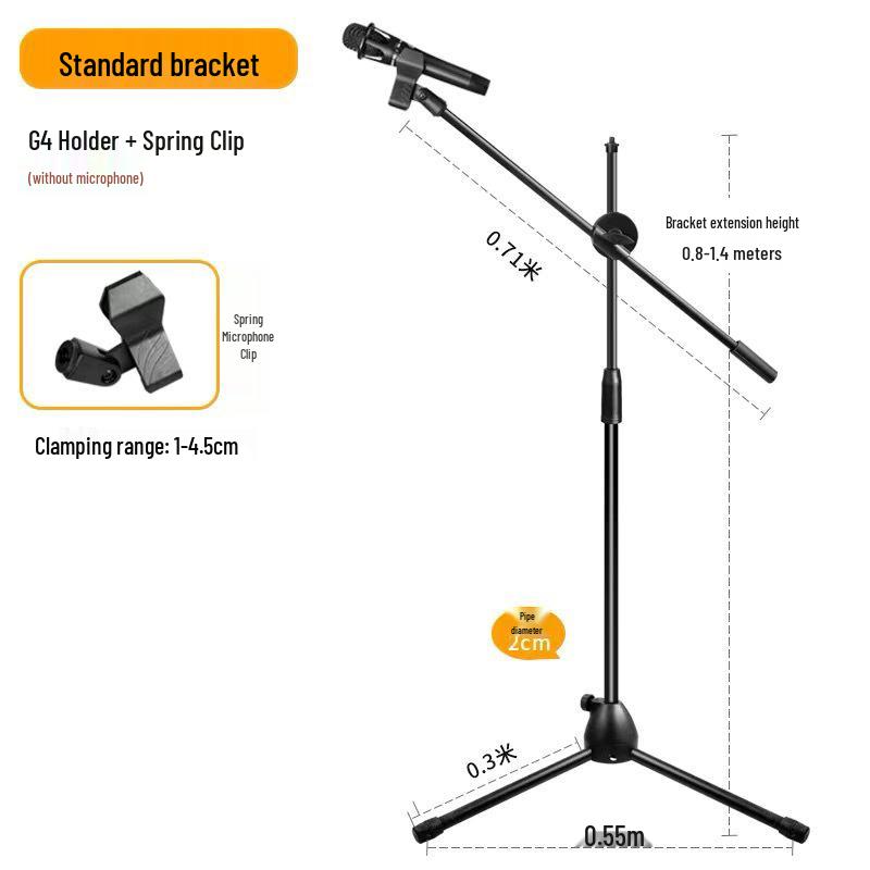 Kids' All-in-One Stage Mic with Folding Tripod for Singing & Streaming