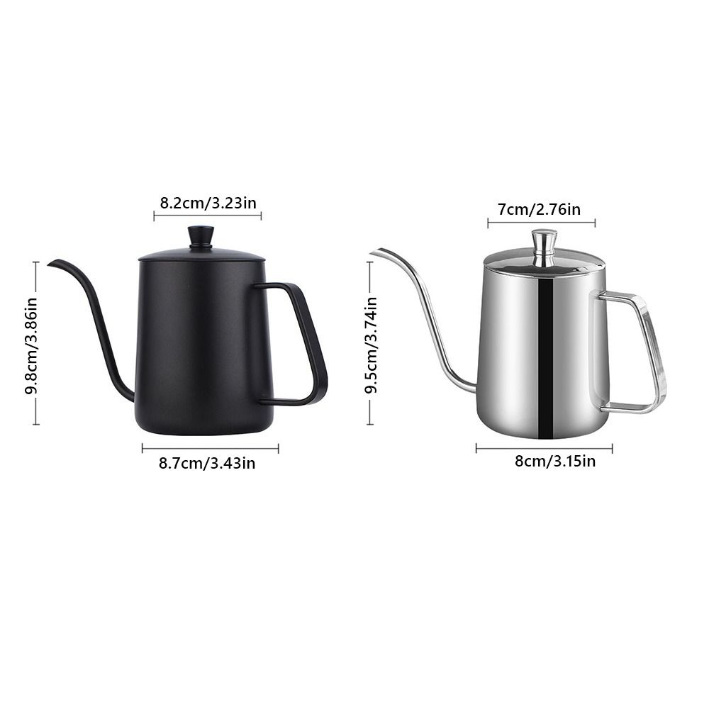 Cafetière Noire Argent Bec Long et Étroit Bouilloire à Goutte Bouilloire d'Infusion à Goutte pour Café Usage Café