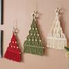 Aesthetic Christmas Tree Macrame Tapestry Tassel Cotton Rope Tapestry  Dorm Room