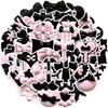 50 Black Powder 3D Graffiti Stickers Decorate Guitar Notebook Suitcase DIY Waterproof Girl Stickers