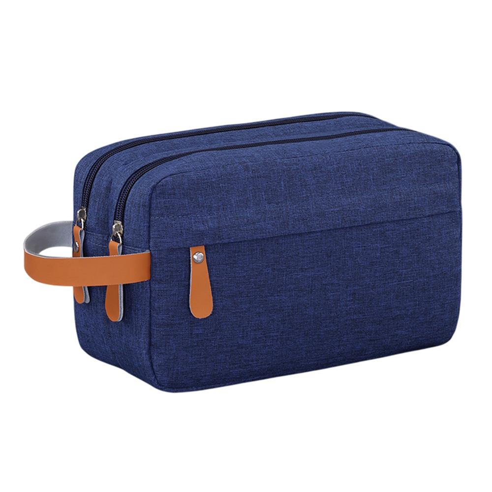 4041 Dual Layer Men Toiletry Bag Portable Travel Waterproof Cationic Fabric Cosmetic Storage Bag