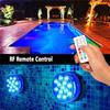 Updated Submersible Light IP68 RGB Underwater Pool Lights with RF Remote Magnet Suction Cups Night Lamp for Pond Pool Aquarium