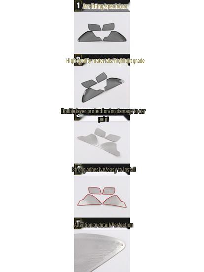 A6L Inner Door Panel Speaker Decorative Cover for 2017, Door Speaker Box Sequin Interior Trim