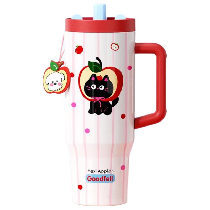 HANDUNYOU 1180ml Insulated Tumbler with Straw