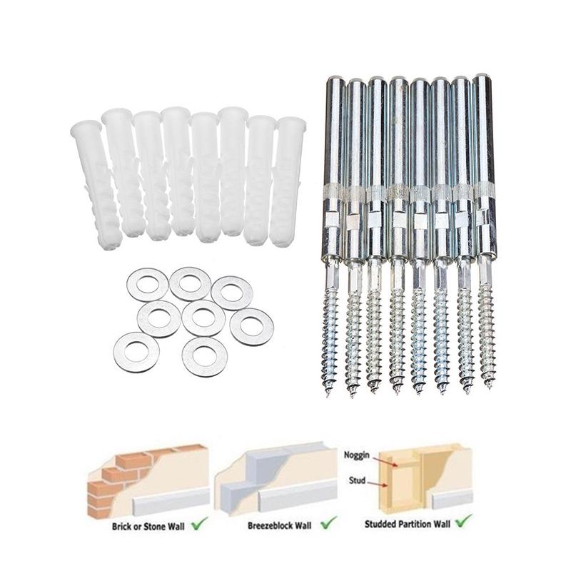 8pcs Hidden Floating Shelf Kit Concealed Metal Wall Mount Support Pins Bracket