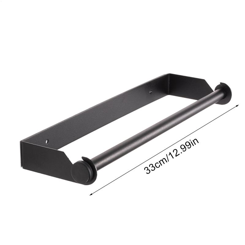Mounted Paper Towel Holder Roll Organizer Self-adhesive Or Drilling Stainless Steel Paper Towel Under Cabinet Rack for Kitchen