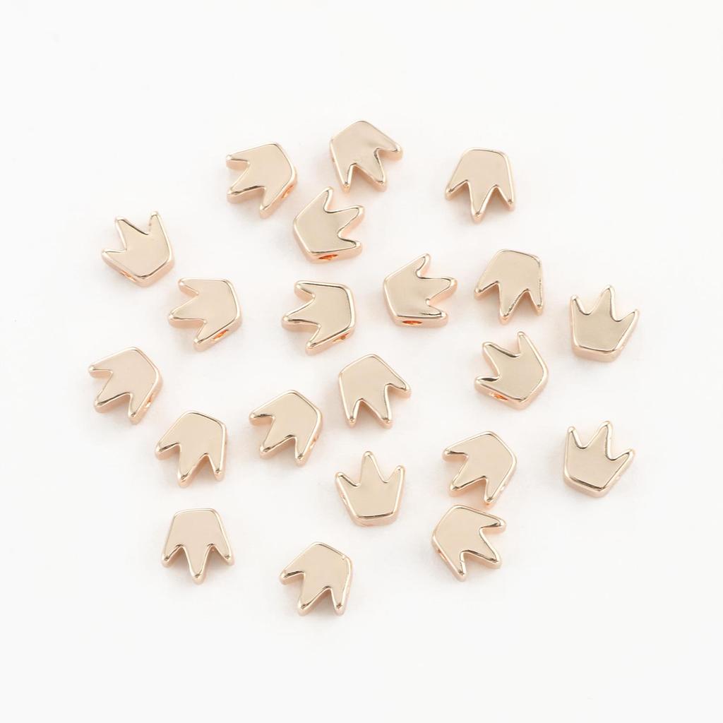 10pcs Copper Beads Charms Cross Heart Star Moon Beads Plated Crafts Color Retention Beads for Jewelry Making Diy Bracelet Necklace