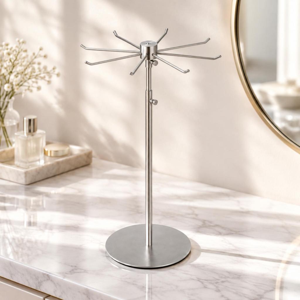 Rotating Jewelry Display Stand Sturdy Necklace Tree Stable for Boutiques