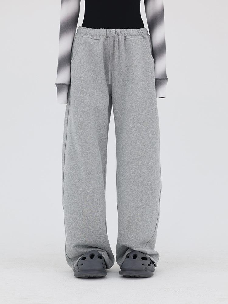 Saber-Shaped Fleece-Lined Drawstring Wide-Leg Slimming Banana Pants Small