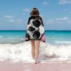 1pc Modern Skull Bow Design Microfiber Beach Towel Lightweight & Quick-Dry | Machine Washable, Oversized Knit Fabric Blanket
