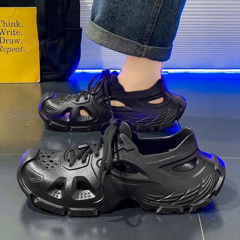 Fashion Slippers Male Shoe Open Hole Shoes Indoor Rubber Clearance Sale Wholesale 2025 Styles Eva Luxury Summer Non-slip H Men's Sandal