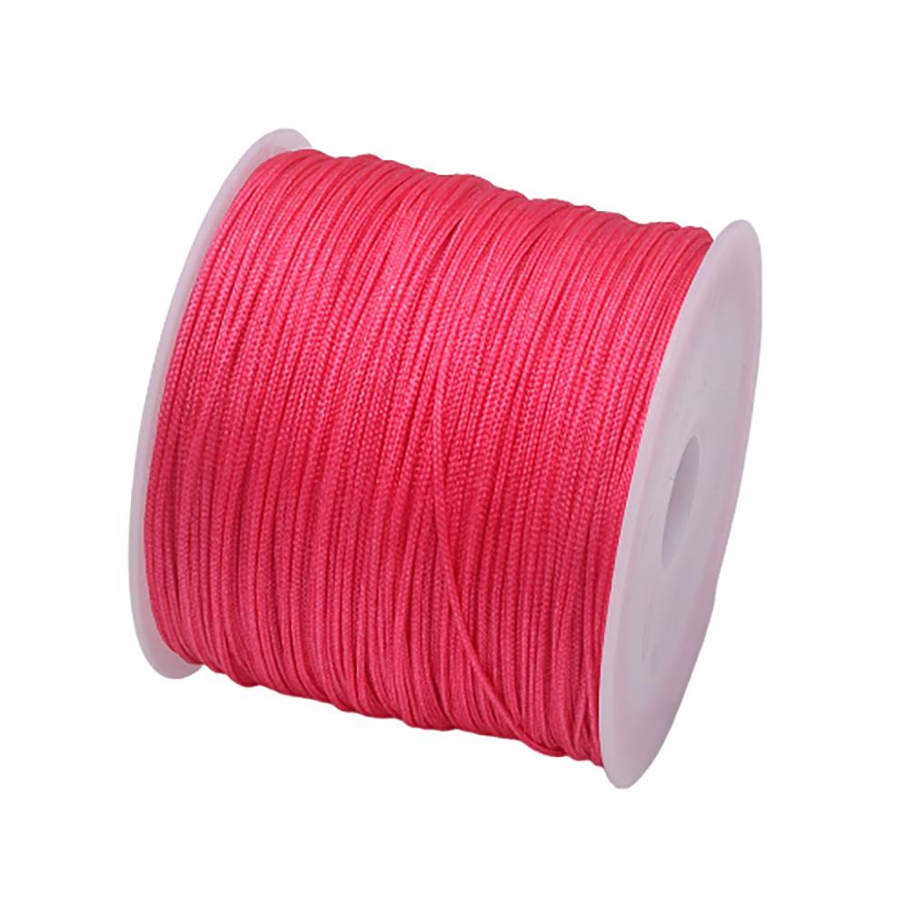 50Yds 0.8mm Crafts Nylon Cord For Jewelry Making Beading Braided Nylon Satin String for Bracelets Rattail Trim Chinese Knot