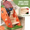3 In 1 Foldable Toddler Slide with Basketball Hoop, Climber, Carrot-themed, for 1-3 Years