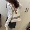 Woven Bag With Zipper Closure For Casual Beach And Travel Days