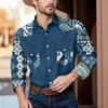 Men'S Fashionable Lapel And Shoulder Length Long Sleeved Casual Top