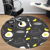 1pc Egg Foods Office Round Rug, Non-slip, Soft and Durable Office Rug for Interior Decoration, Perfect for Office, Beautiful Decoration yy260323082