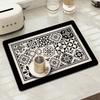 Water Absorbent Kitchen Countertop Mat - Draining & Drying for Cups and Dishes, Heat Insulation Pad, Coffee Machine Mat.