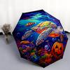 Colorful Animals  Pattern, Automatic Folding Umbrella, Portable and Foldable Design, 8 Ribs, a Christmas or Birthday Gift.