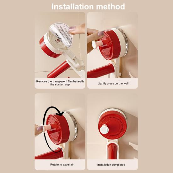 6-Claw Suction Cup Hook 360-Degree Swivel Hook No Drilling Adhesive-free Removable Hook for Home Wall Kitchen
