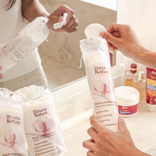 [Douce Nature] French Organic 100% Pure Cotton Hypoallergenic Round Pads, 5 X 80 Sheets (20230310-01)