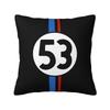 Herbie 53 Classic Racing Car Logo Cushion Cover Soft Polyester Throw Pillow Case For Sofa Car Seat Decoration Bedding Pillowcase