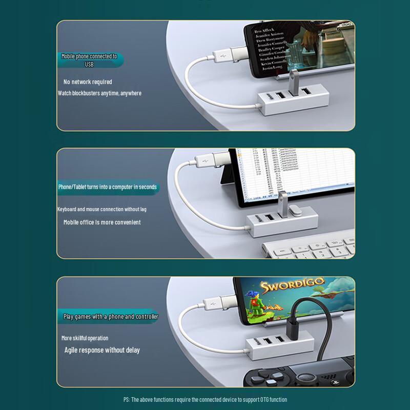 Newman 4-Port USB 2.0 Data Hub