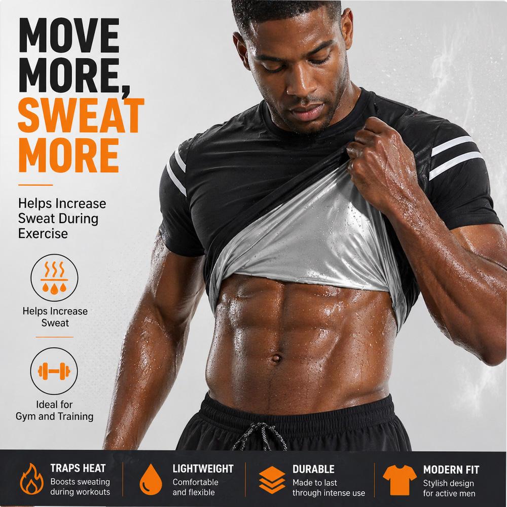 Men Body Shaper Sauna Vest Waist Trainer Sweat Shirt for Weight Loss Slimming Men Pullover Sportswear Workout Suit