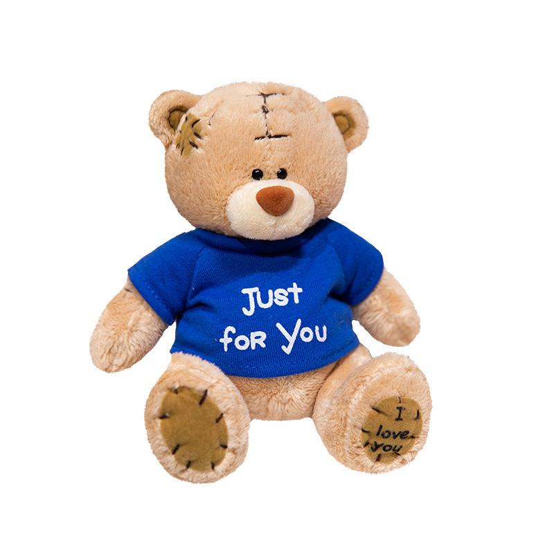 Cute cute dressed teddy bear doll plush toy bear hug bear doll children companion doll