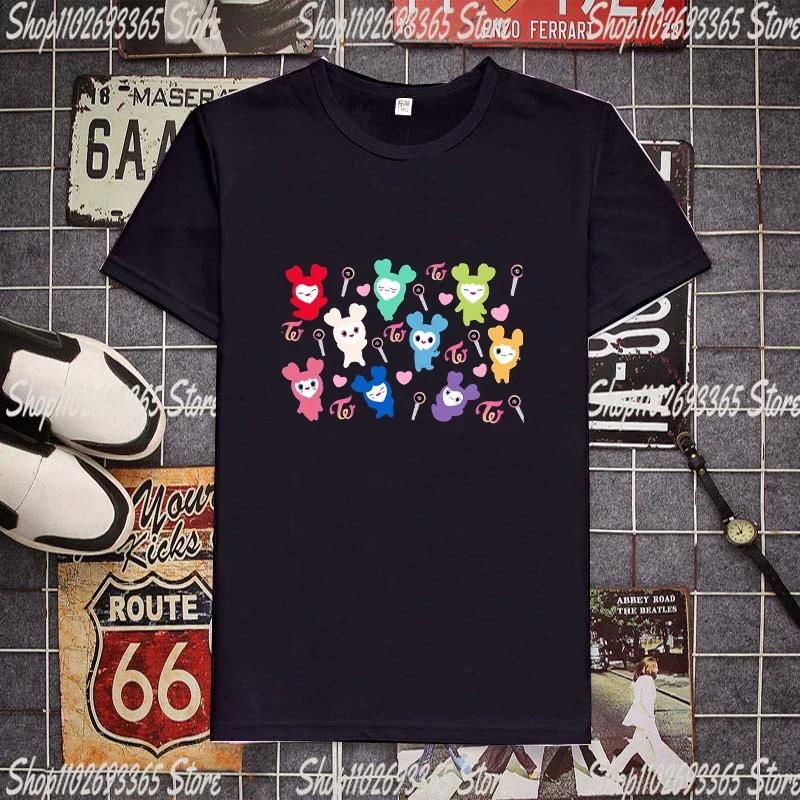 Kpop Twice Lovely T-shirt Short Sleeve Ready To Be Album Photo Printing Tshirt for Women TZUYU SANA MINA JIHYO NAYEON MOMO DAHYU