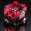 Quetschwürfel Spielzeug Halloween Geist Stress Sensorisches Spielzeug Angstlinderung Langsam aufsteigend Glitzer Kneten für Kinder Erwachsene Mini