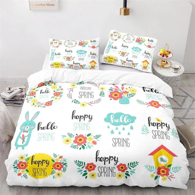 Cartoon Animal Duvet Cover King Twin For Kids Girls Boy Teen Kawaii Dinosaur Dog Comforter Cover Microfiber 3D Print Bedding Set