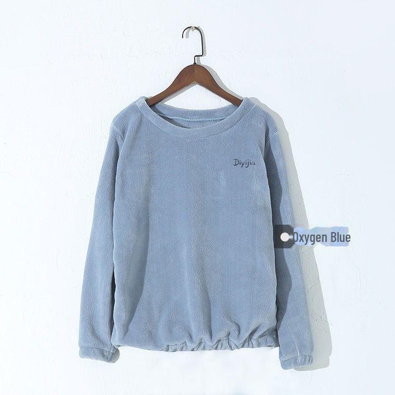 Traje Cálido de Forro Polar Coral para Mujer - Pijama y Ropa de Exterior de Otoño/Invierno