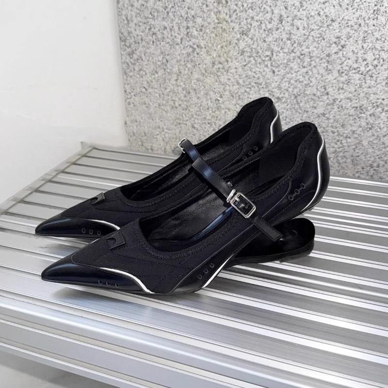 Fashion Heels Women Shoes Special Heel Spliced Heels Women Fashion Shallow Mouth Bow Non-Slip Mary Jane Single Shoes for Women High Heel