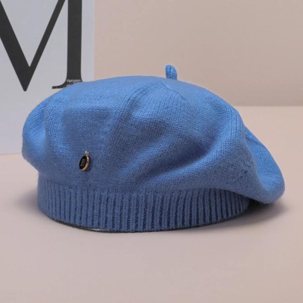 Luxury Stars Women's Wool Beret Winter Warm Beanie Hat Fashion Girl's French Painter Hats Vintage Female Berets Caps
