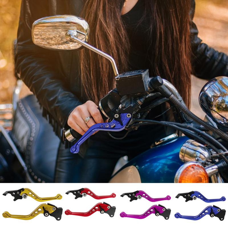 Motorcycle Brake Control 2pcs Metal Motorcycle Brakes Adjustable Rust-proof Aluminum Alloy Cylinders Clutch Lever High-Precision