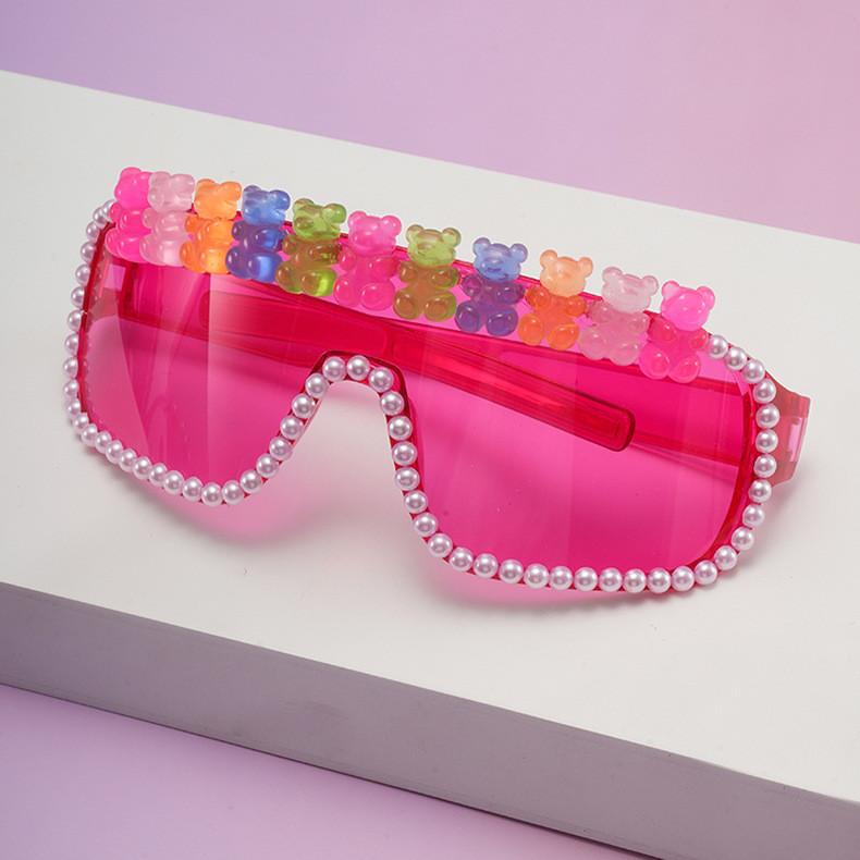 Future Style Acrylic Bear Glasses With Full Frame Windproof Goggle For Kids And Adults