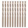 10pcs HSS CO Straight Shank Twist Drill Bits for Stainless Steel Iron Plate (5.0mm)