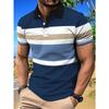 Summer New Casual Men's 3D High-quality Short Sleeved Button Polo Shirt