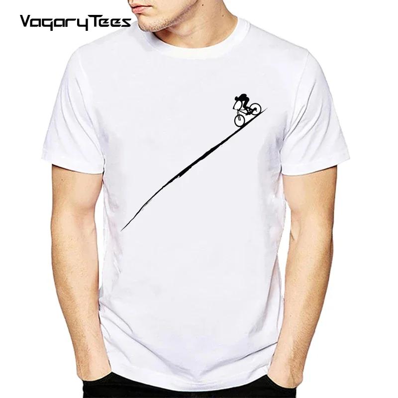 Summer Men T-shirt Downhill Biking Print Casual Heartbeat Stimulation Exercise Male Harajuku Tshirt  Men Clothing