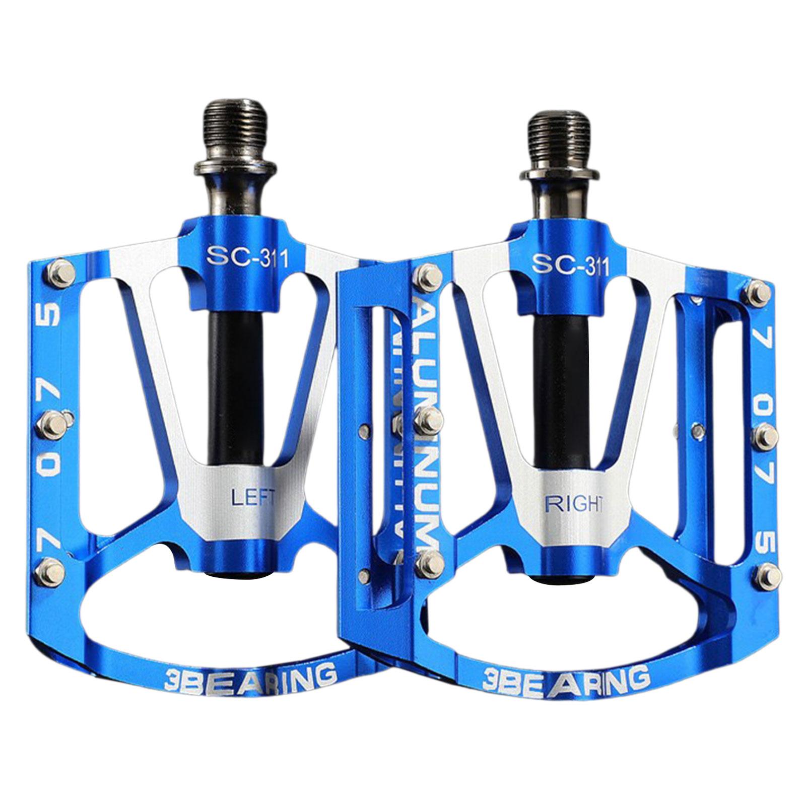 

3 Подшипника Легкий вес Велосипеды Платформенные Педали Прочный Алюминиевый Сплав Велосипеды Плоские Педали Горные Велосипеды Педали синий