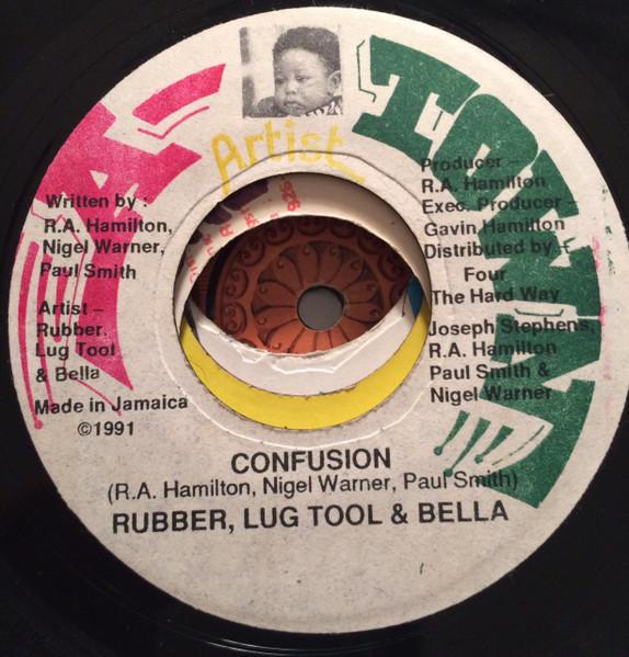 

7inch Record RUBBER LUGTOOL BELLA Confusion DSR7945 A Town Records 1991 Jamaica Reggae Ska Dub Used