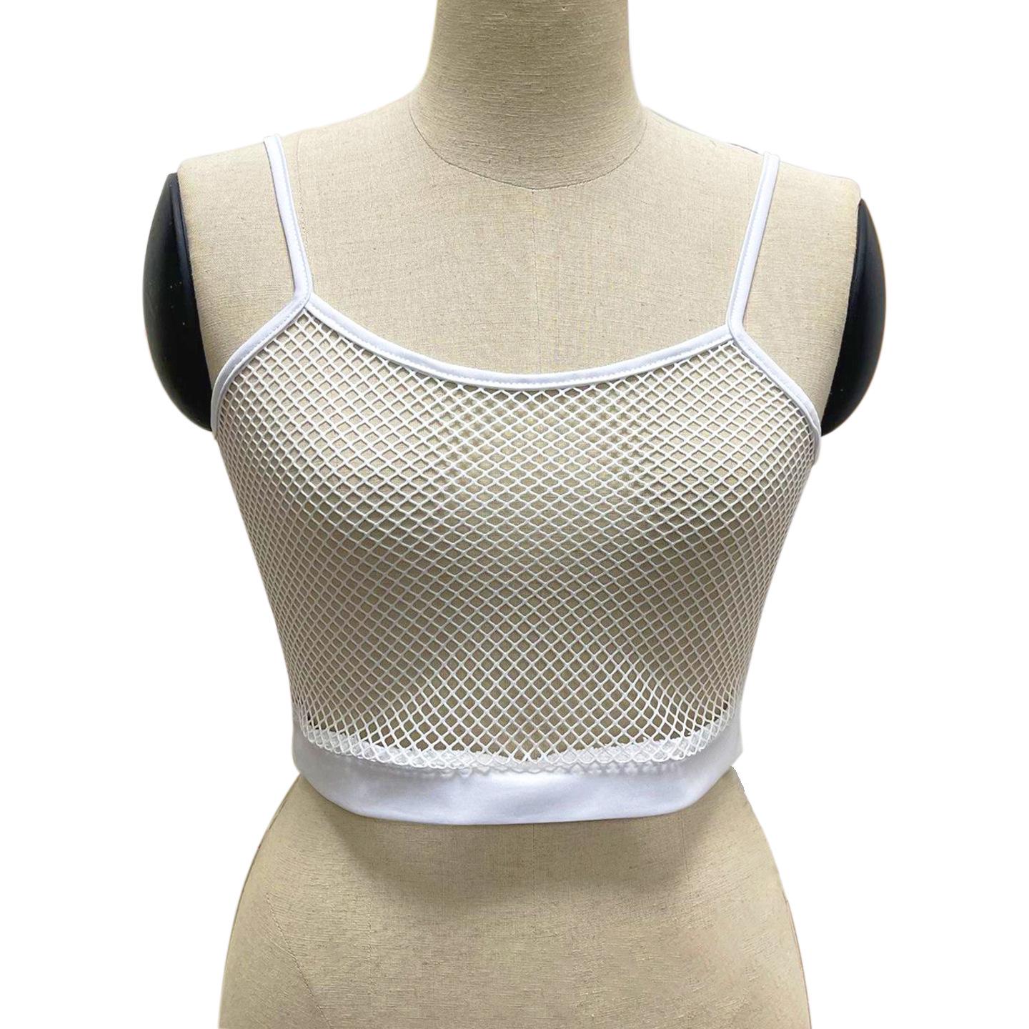 

Женская майка без рукавов с европейским и американским сетчатым вырезом Small