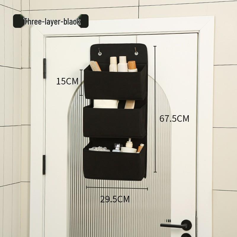 Wall-Mounted Fabric Hanging Organizer with Pockets - Essential Over-the-Door Storage for Dorms and Homes