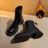 Autumn Winter Women Ankle Boots Casual Back Zippers Low Heels Shoes Ladies Vintage Short Booties